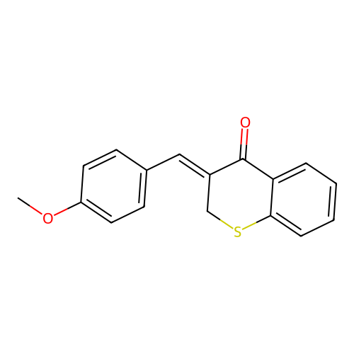 (Z)-3-(4-methoxybenzylidene)thiochroman-4-one structure