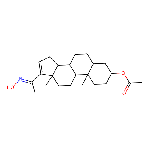 20-(Hydroxyimino)pregn-16-en-3-yl acetate structure