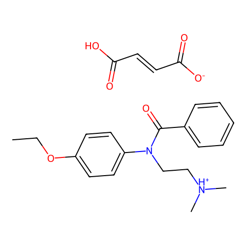 p-Benzophenetidide, N-(2-(dimethylamino)ethyl)-, fumarate structure