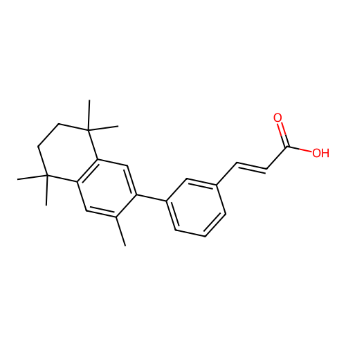 (E)-3-[3-(3,5,5,8,8-pentamethyl-6,7-dihydronaphthalen-2-yl)phenyl]prop-2-enoic Acid structure