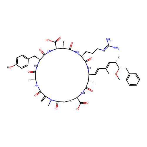 Microcystin YR structure