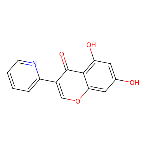5,7-Dihydroxy-3-(2-pyridyl)chromen-4-one structure