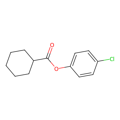 4-Chlorophenyl cyclohexanecarboxylate structure
