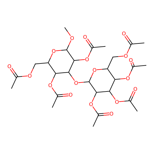 Methyla-D-laminarabiosideheptaacetate structure