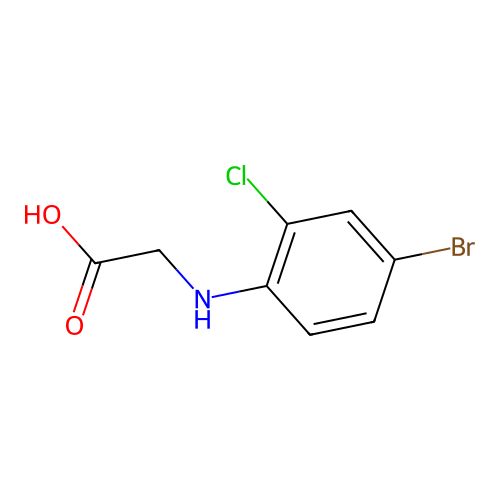 (4-Bromo-2-chloroanilino)acetic acid structure