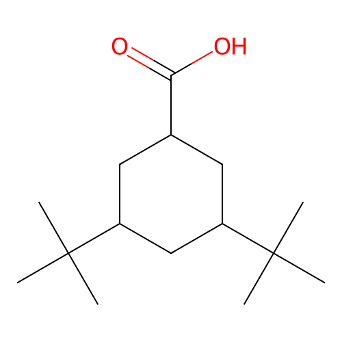 3,5-Ditert-butylcyclohexanecarboxylic acid structure
