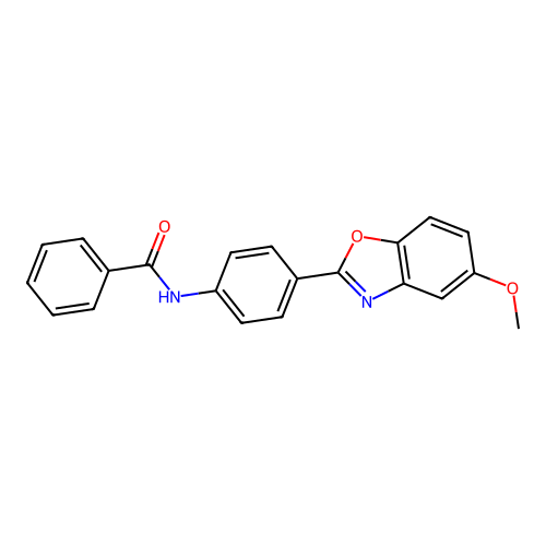 N-[4-(5-methoxy-1,3-benzoxazol-2-yl)phenyl]benzamide structure