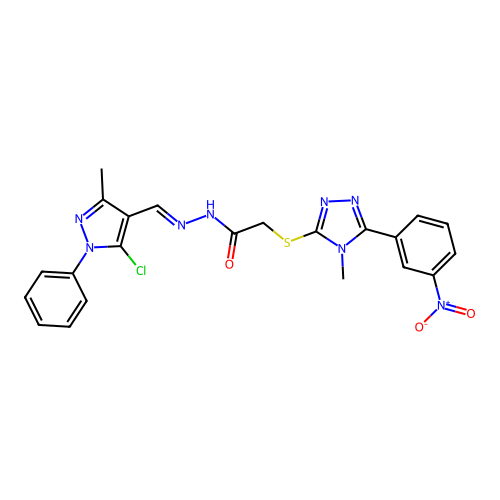 C22H19ClN8O3S structure