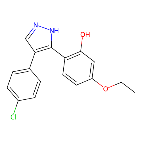 2-(4-(4-chlorophenyl)-1H-pyrazol-3-yl)-5-ethoxyphenol structure