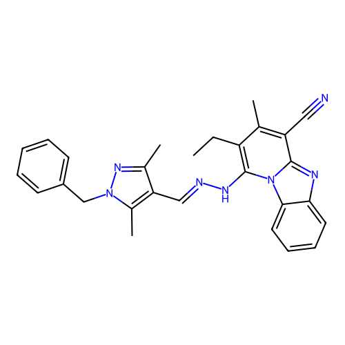 C28H27N7 structure