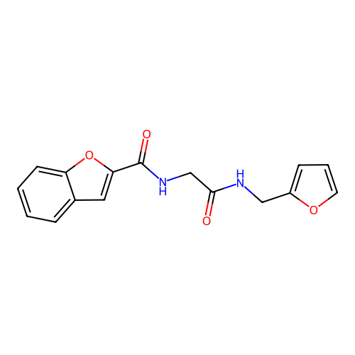 N-{2-[(furan-2-ylmethyl)amino]-2-oxoethyl}-1-benzofuran-2-carboxamide structure