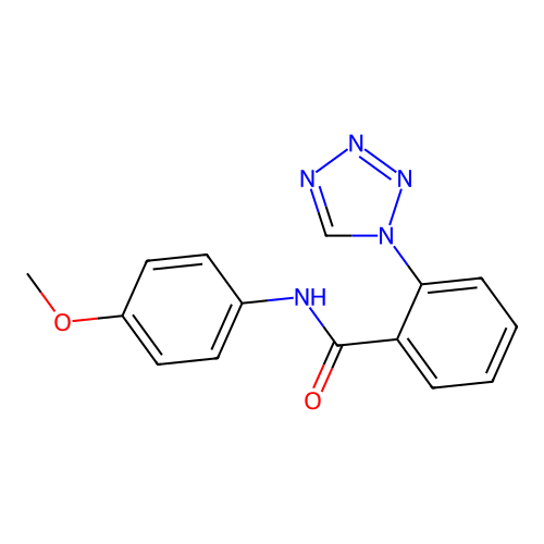 N-(4-methoxyphenyl)-2-(1H-tetrazol-1-yl)benzamide structure