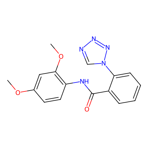N-(2,4-dimethoxyphenyl)-2-(1H-tetrazol-1-yl)benzamide structure