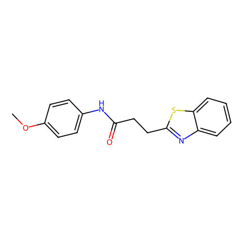 3-(1,3-benzothiazol-2-yl)-N-(4-methoxyphenyl)propanamide structure