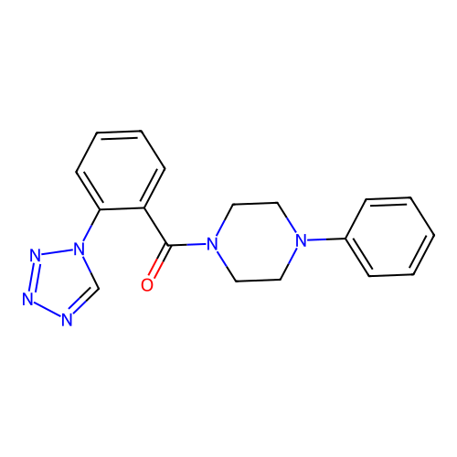 (4-Phenylpiperazin-1-yl)-[2-(tetrazol-1-yl)phenyl]methanone structure