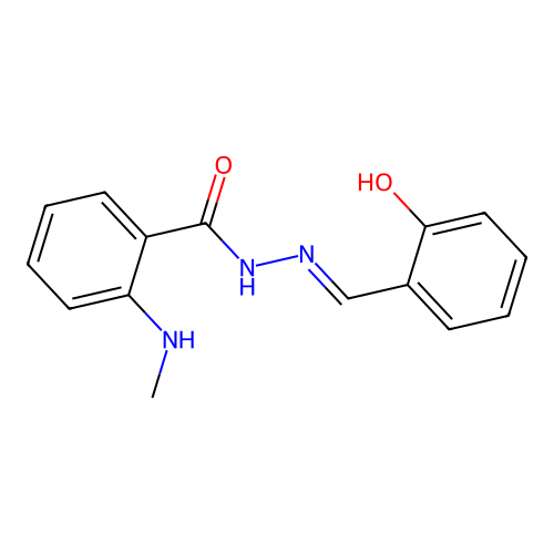 N-[(2-hydroxyphenyl)methylideneamino]-2-(methylamino)benzamide structure