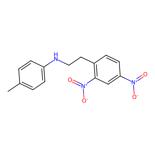 N-[2-(2,4-dinitrophenyl)ethyl]-4-methylaniline structure
