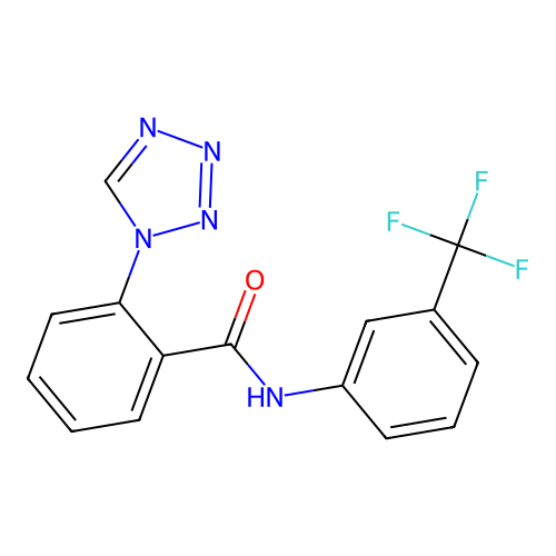 2-(1H-tetrazol-1-yl)-N-[3-(trifluoromethyl)phenyl]benzamide structure