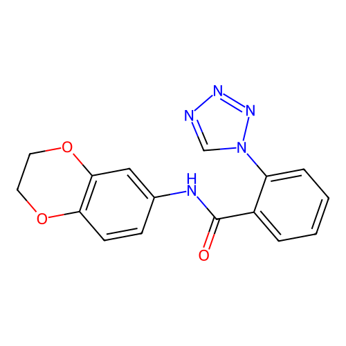 N-(2,3-dihydro-1,4-benzodioxin-6-yl)-2-(1H-tetrazol-1-yl)benzamide structure