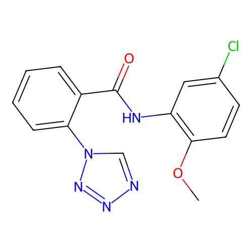 N-(5-chloro-2-methoxyphenyl)-2-(1H-tetrazol-1-yl)benzamide structure