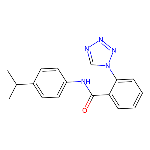 N-[4-(propan-2-yl)phenyl]-2-(1H-tetrazol-1-yl)benzamide structure