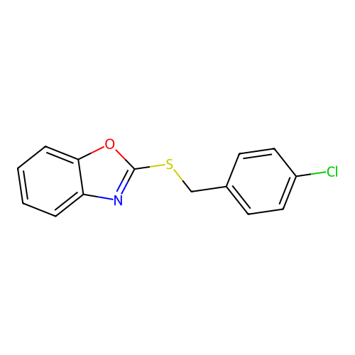 2-[(4-Chlorophenyl)methylsulfanyl]-1,3-benzoxazole structure