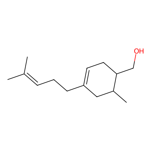 (6-Methyl-4-(4-methylpent-3-en-1-yl)cyclohex-3-en-1-yl)methanol structure