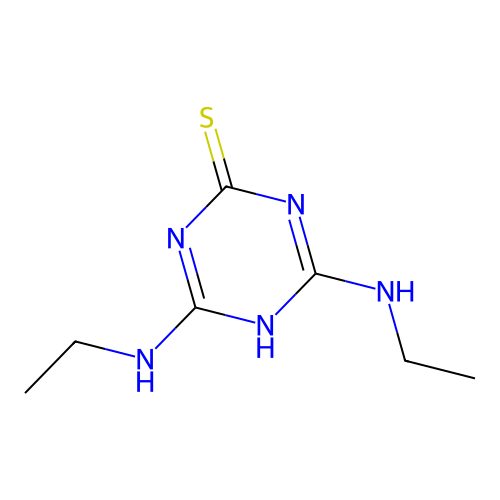 4,6-Bis(ethylamino)-1,3,5-triazine-2-thiol structure
