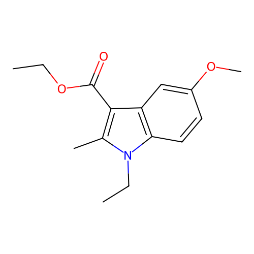 ethyl 1-ethyl-5-methoxy-2-methyl-1H-indole-3-carboxylate structure