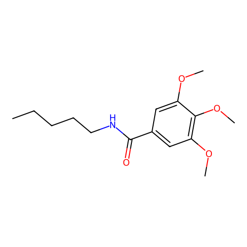 3,4,5-trimethoxy-N-pentylbenzamide structure