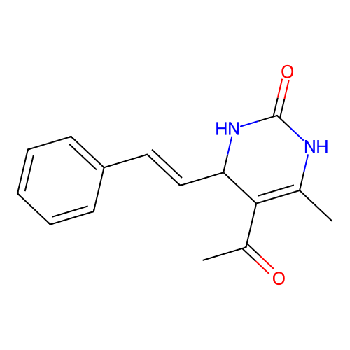 5-Acetyl-6-methyl-4-(2-phenylvinyl)-3,4-dihydro-2(1H)-pyrimidinone structure