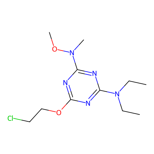 6-(2-Chloroethyloxy)-N,N-diethyl-N'-methoxy-N'-methyl-1,3,5-triazine-2,4-diamine structure