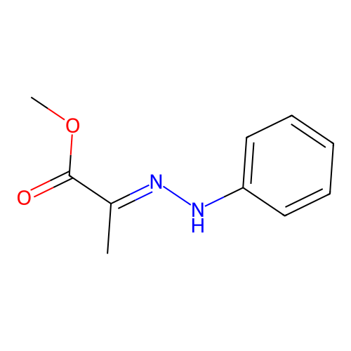 Anti-methyl pyruvate phenyl-hydrazone structure