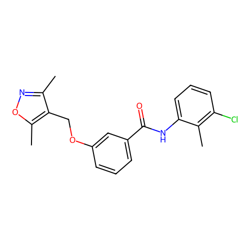 N-(3-chloro-2-methylphenyl)-3-[(3,5-dimethyl-1,2-oxazol-4-yl)methoxy]benzamide structure