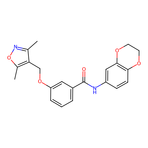 N-(2,3-dihydro-1,4-benzodioxin-6-yl)-3-[(3,5-dimethyl-1,2-oxazol-4-yl)methoxy]benzamide structure