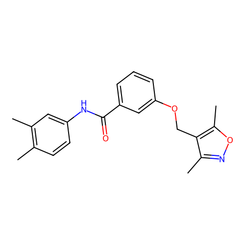 3-[(3,5-dimethyl-1,2-oxazol-4-yl)methoxy]-N-(3,4-dimethylphenyl)benzamide structure