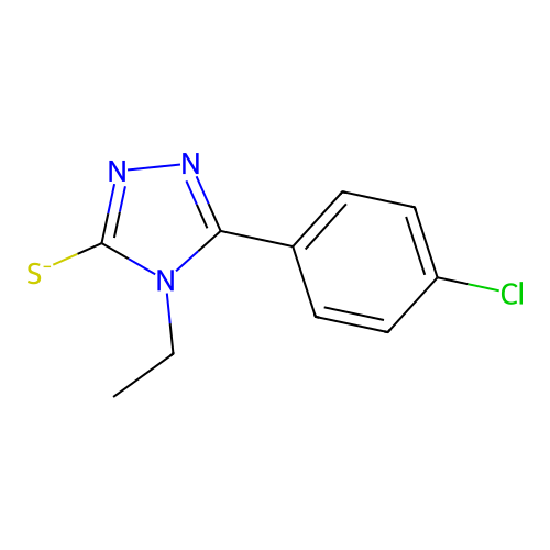 5-(4-Chlorophenyl)-4-ethyl-1,2,4-triazole-3-thiolate structure