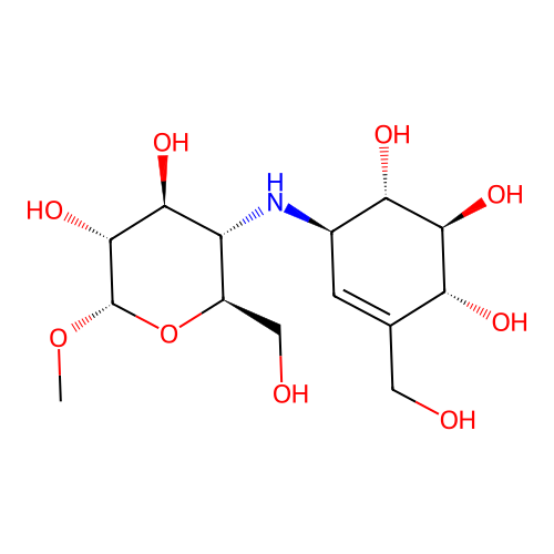 6-Hydroxy-methyl 1'-epiacarviosin structure
