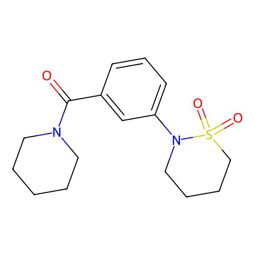 (3-(1,1-Dioxido-1,2-thiazinan-2-yl)phenyl)(piperidin-1-yl)methanone structure