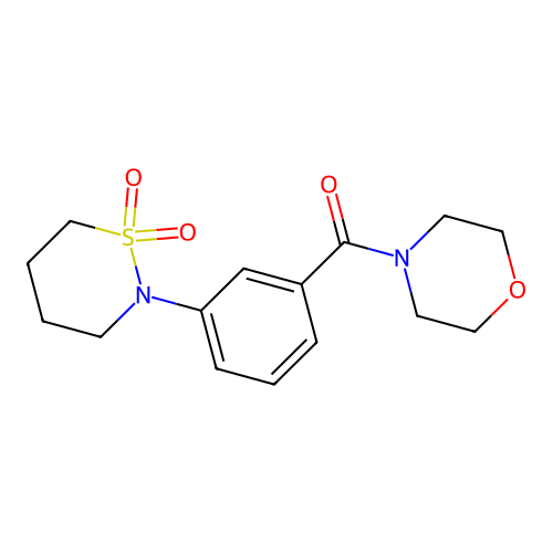 [3-(1,1-Dioxido-1,2-thiazinan-2-yl)phenyl](morpholin-4-yl)methanone structure