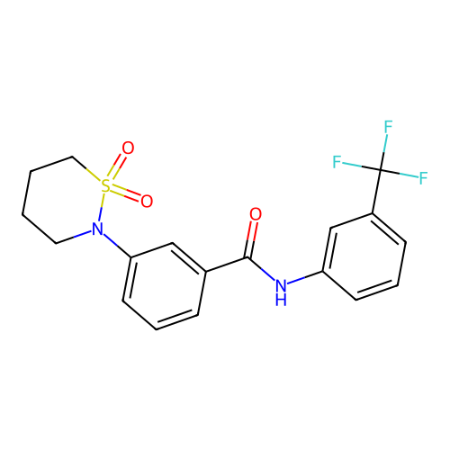 3-(1,1-dioxido-1,2-thiazinan-2-yl)-N-(3-(trifluoromethyl)phenyl)benzamide structure