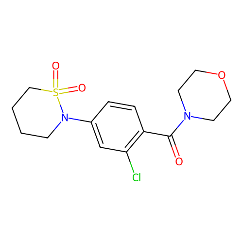 [2-Chloro-4-(1,1-dioxido-1,2-thiazinan-2-yl)phenyl](morpholin-4-yl)methanone structure