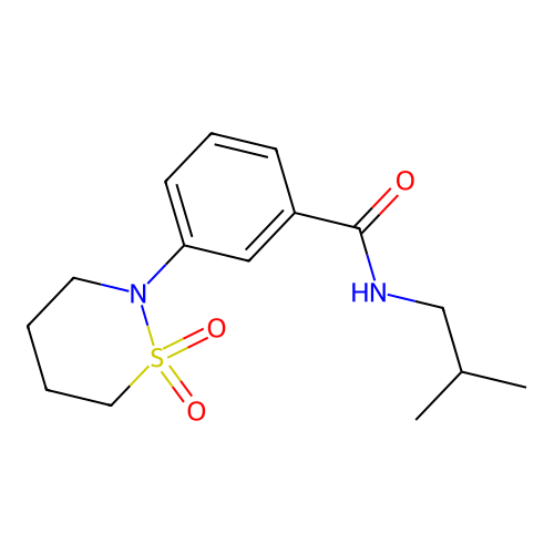 3-(1,1-dioxido-1,2-thiazinan-2-yl)-N-(2-methylpropyl)benzamide structure