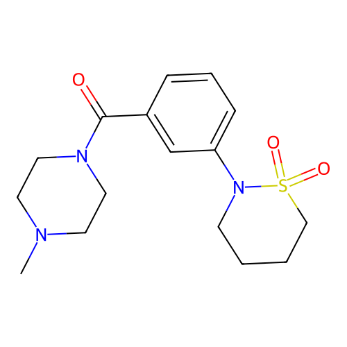 (3-(1,1-Dioxido-1,2-thiazinan-2-yl)phenyl)(4-methylpiperazin-1-yl)methanone structure