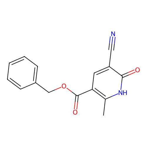 Benzyl 5-cyano-2-methyl-6-oxo-1,6-dihydropyridine-3-carboxylate structure