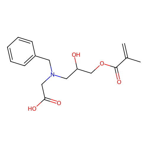 N-Benzyl-N-(2-hydroxy-3-methacryloyloxypropyl)glycine structure