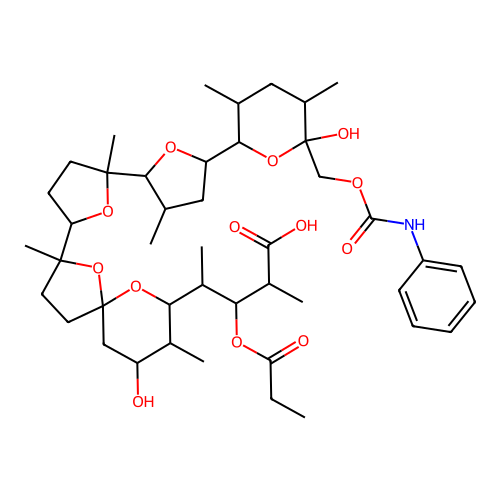 Laidlomycin phenylcarbamate structure