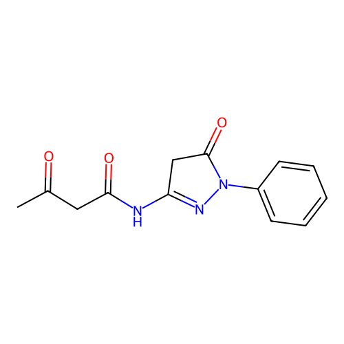 3-oxo-N-(5-oxo-1-phenyl-4H-pyrazol-3-yl)butanamide structure