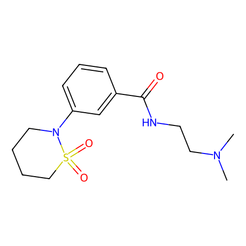 N-(2-(dimethylamino)ethyl)-3-(1,1-dioxido-1,2-thiazinan-2-yl)benzamide structure