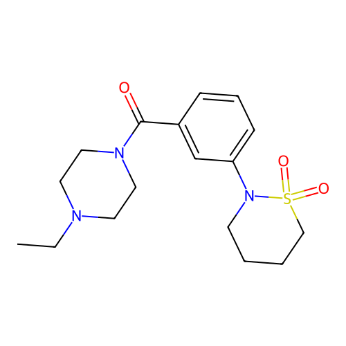 (3-(1,1-Dioxido-1,2-thiazinan-2-yl)phenyl)(4-ethylpiperazin-1-yl)methanone structure